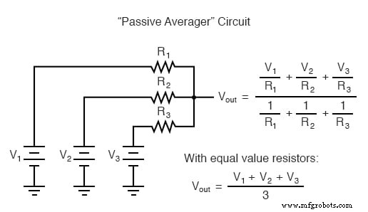 无源求平均与 Op-Amp 求和电路:从平均到加法