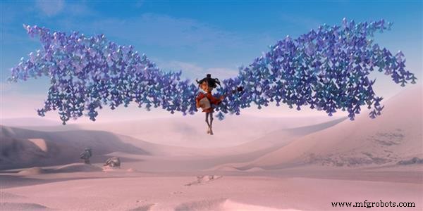多伦多公交站装饰3D打印折纸鸟 宣传《Kubo and the Two Strings》
