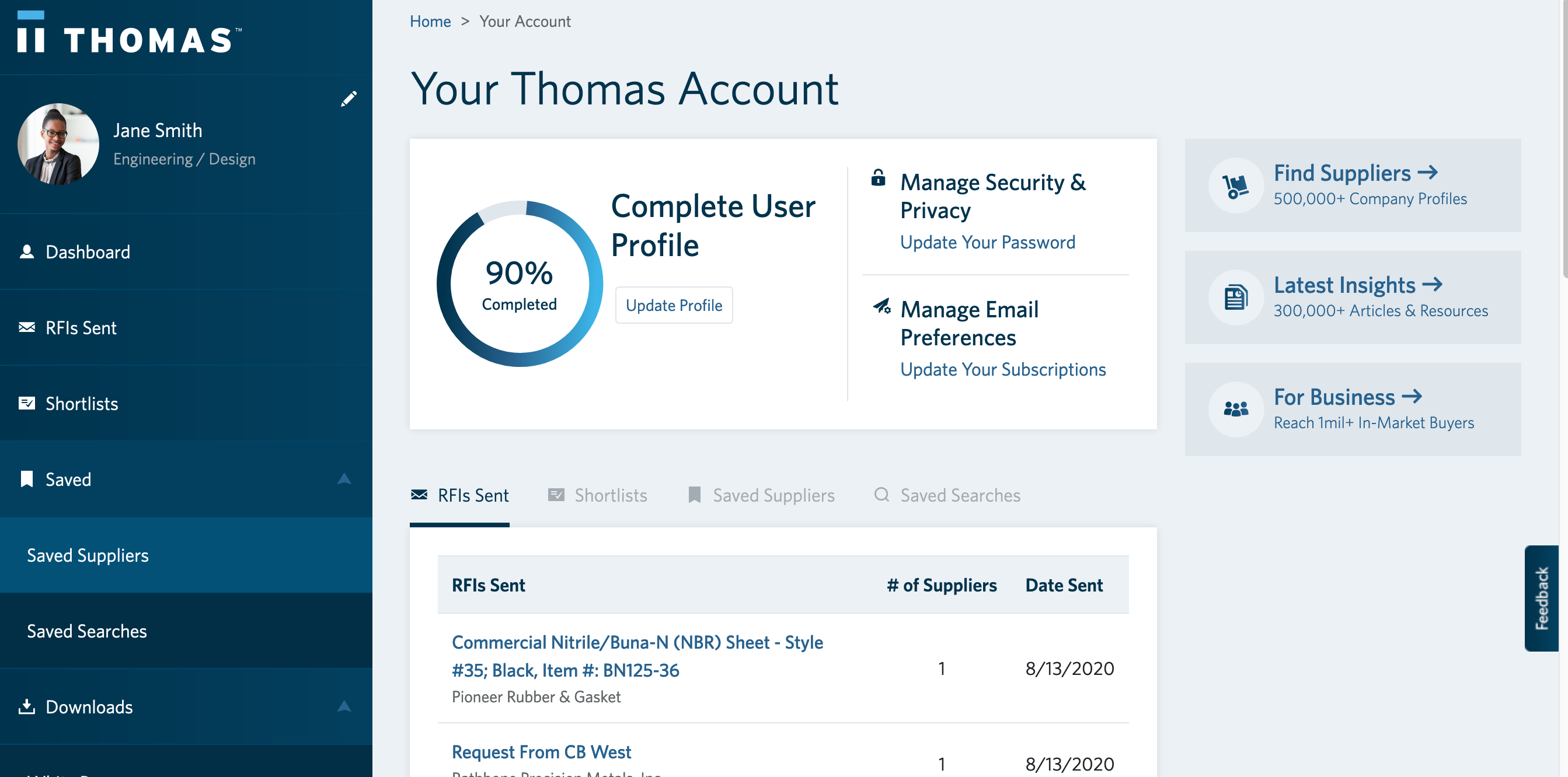 Thomas 账户:借助高级供应商发现工具,打造流畅的采购体验
