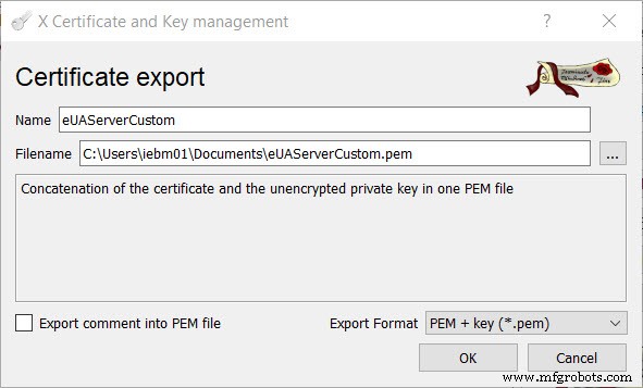 为 PLCnext Control 上的 OPC UA 配置自定义安全证书